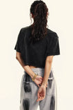 Women's Washed Stitching Crop Top