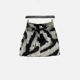 Korean Y2K Raw Edges High-waisted Skirt