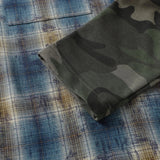 Streetwear Camouflage Patchwork Long Sleeve Button Shirt