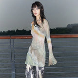 Trashy Y2K Tie Dye Mesh T-Shirt