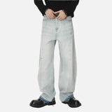 Trendy Casual Distressed Wide Leg Denim Jeans
