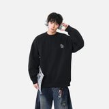 Cozy Embroidered Logo Crew Neck Sweatshirt