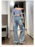 Utility Vibe High Waist Wide Leg Denim Cargo Jeans
