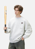 Streetwear Casual Embroidered O-Neck Sweatshirt