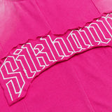 Fashionable Grunge Embroidered Patch Irregular T-Shirt