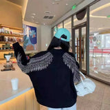 Diamond Angel Wing Loose Sweatshirt
