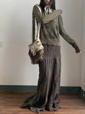Vintage Grunge Gothing Distressed Ribbed Sweater