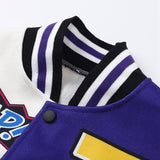 Splicing Short "All Star" Varsity Jacket