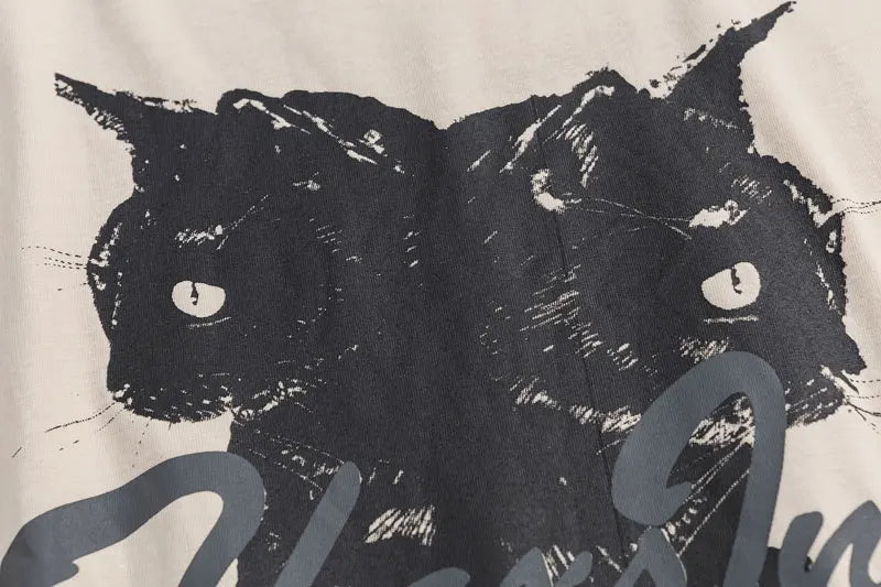 Gothic Cat Loose T-shirt