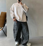 Oversized Lightweight Fake Two Piece Sweatshirt