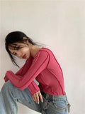 Solid Bright Line Long Sleeve T-shirt
