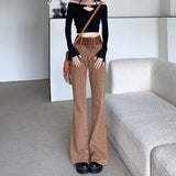 Vintage High Waist Flare Denim Straight Jeans