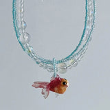 Bohemian Cute Animal Goldfish Pendant Necklace