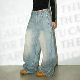 Vintage Distressed Hip Hop Washed High Jeans