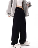 Black Loose Women's Wide Leg Jeans