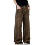 Rusty Wide-leg Mid-waist Jeans