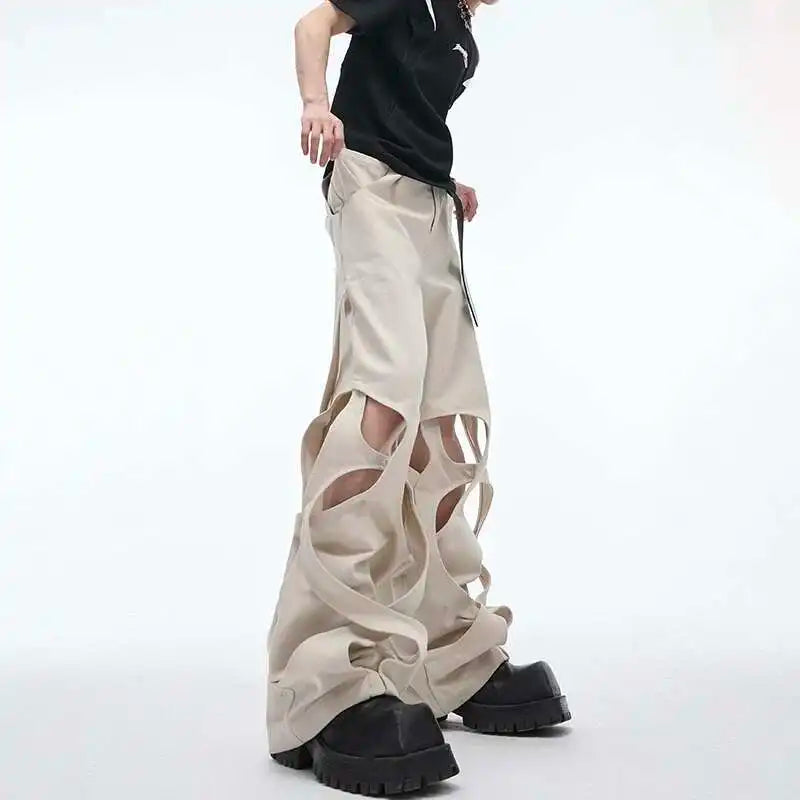 Trendy Solid Color Casual WIde Leg Pants