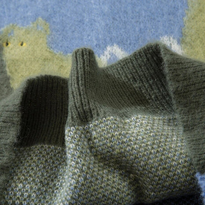 Starry Cats Knitted Sweater