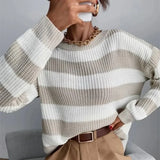 Women Retro Versatile Knitted Pullover Sweater