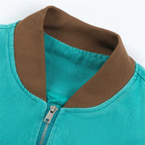 Luxury Oversized Green Bomber Jacket