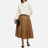 Winter Chic Beaded O-Neck Sweatshirt