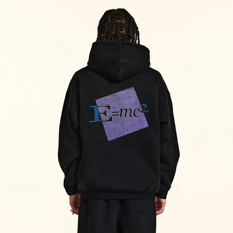 Eyanshtian Formula Graphic Print Hip Hop Hoodie