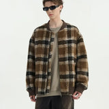 Pinnacle Plaid Woolen Bomber Jacket