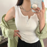 Solid Ribbed Knit Crop Top