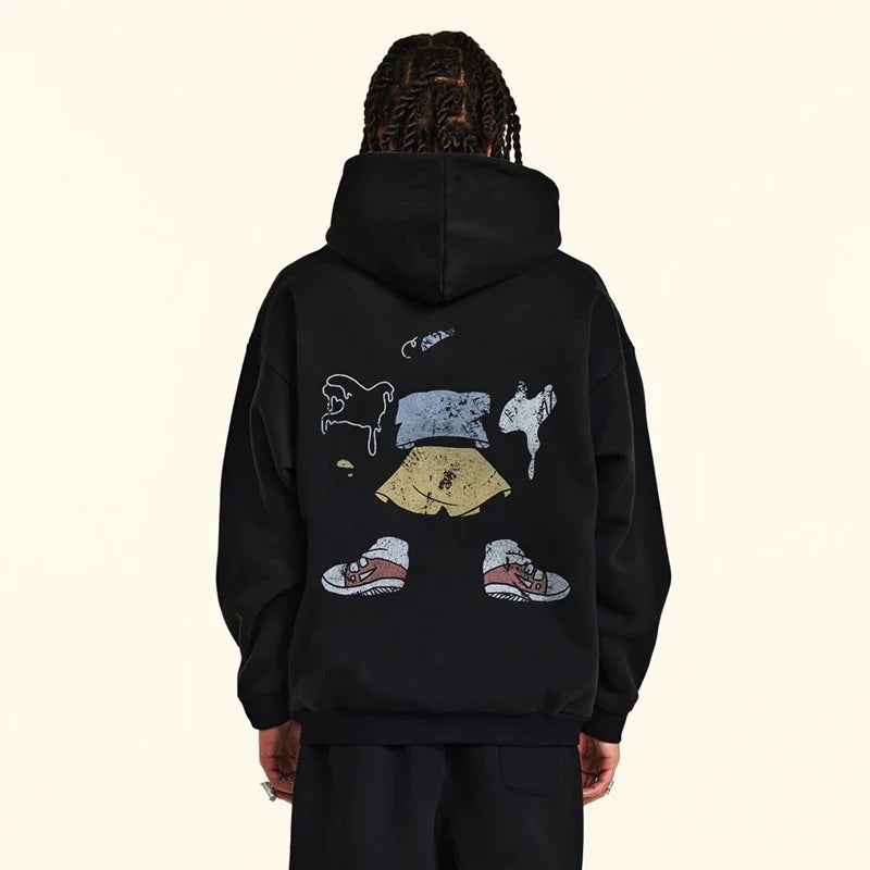 Optimistic Funny Cartoon Graphic Hoodie