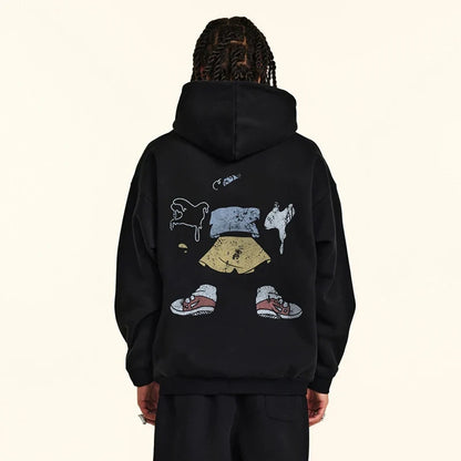 Optimistic Funny Cartoon Graphic Hoodie