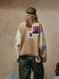 Classic Oversized Streetwear Patchwork Denim Jacket