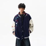 Y2K Cozy Embroidered Baseball Varsity Jacket