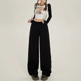Womwn Winter Casual Striped High Waist Sweatpants