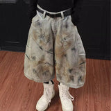 Vintage Washed High Street Dyed Wide Leg jorts