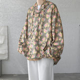 Cool Vintage Floral Printed Loose Hoodie