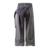 Y2K Men Hip Hop Elastic Patchwork Cargo Pants