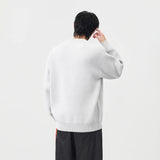 Abstract Unicorn Pattern Knitted Crew Neck Sweater