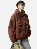 Stylish Pockets Hooded Mountaineering Windbreaker Jacket