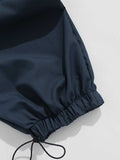 Loose Solid Drawstring Cargo Pants