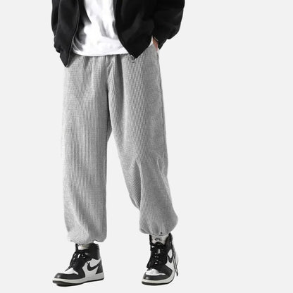 Streetwear Solid Color Loose Fit Elastic Waist Jogger