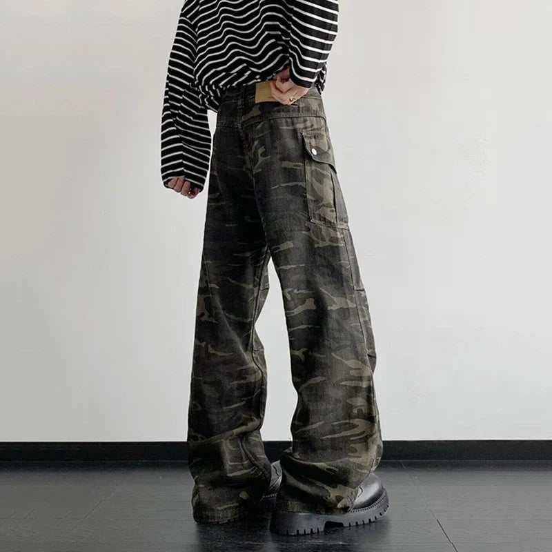 Retro Camouflage Casual Cargo Pants