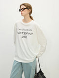 Soft Casual Letter Printed Spring Long Sleeve T-Shirt