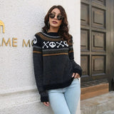 Halloween Ghosts Print Knitted Sweater