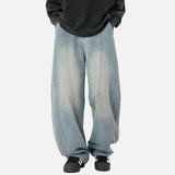 Premium Streetwear Wide Leg Curved Denim Jeans