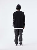A guy wearing Cute Dinosaur Cardigan back view