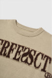Distressed Lettered Sweater