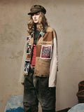 Classic Oversized Streetwear Patchwork Denim Jacket