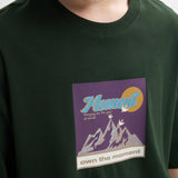 Solid Color Mountain Graphic T-Shirt