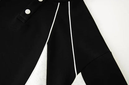 Streetwear American Style Polo Collar Sweatshirt