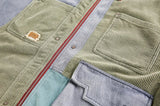 Y2K Washed Canvas Splice Corduroy Jacket